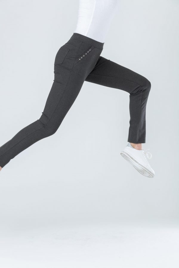 Stretch Jersey Jegging Diamante Charcoal Paco - Image 3