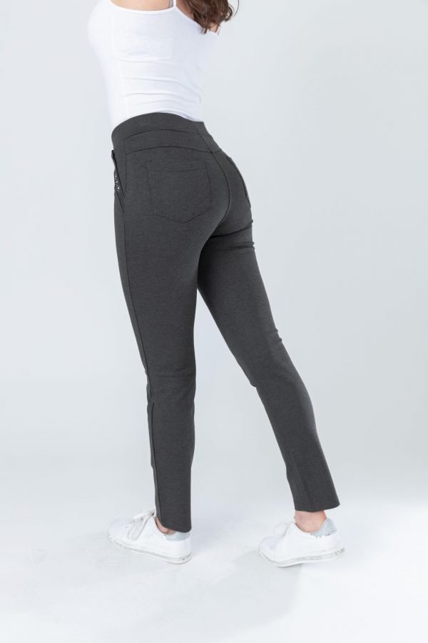 Stretch Jersey Jegging Diamante Charcoal Paco - Image 2