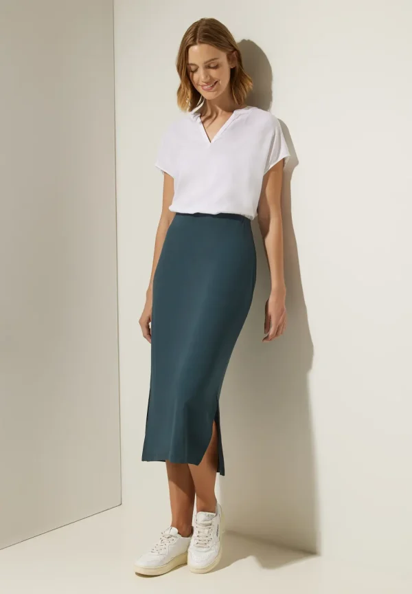 Longer Skirt with Slits Cool Vintage Green Street One