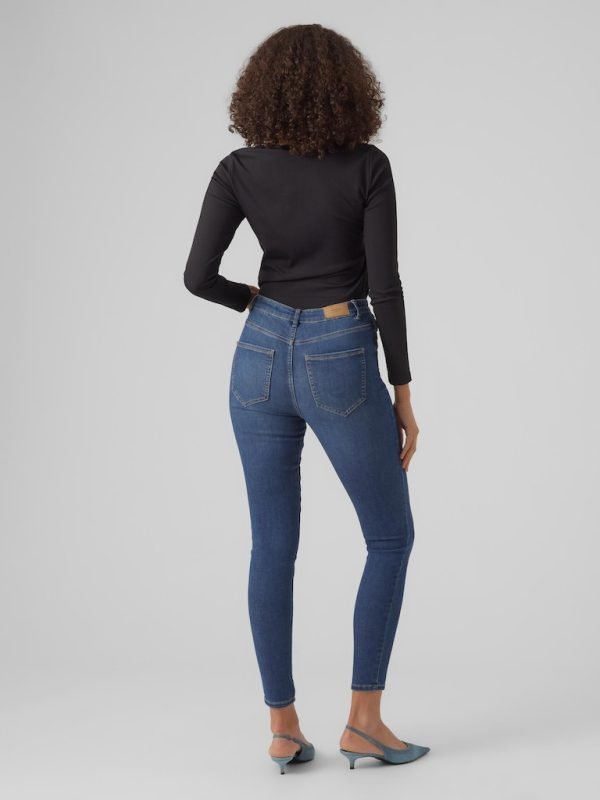 Sophia High Rise Skinny Jeans Medium Blue Denim (Shorter) Vero Moda - Image 2