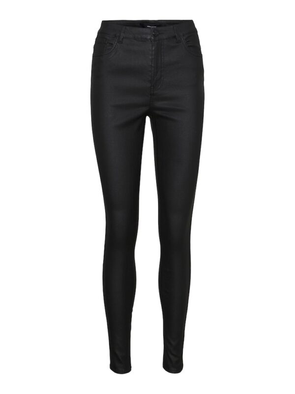 Coated Effect High Waist Jeans (Longer) Black Vero Moda - Image 2