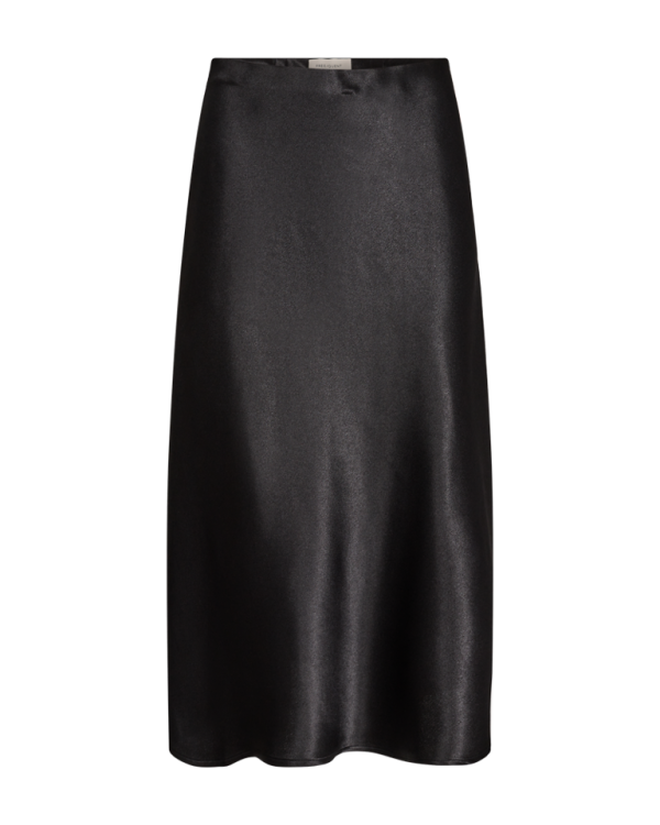 Satin Skirt Black Freequent - Image 2