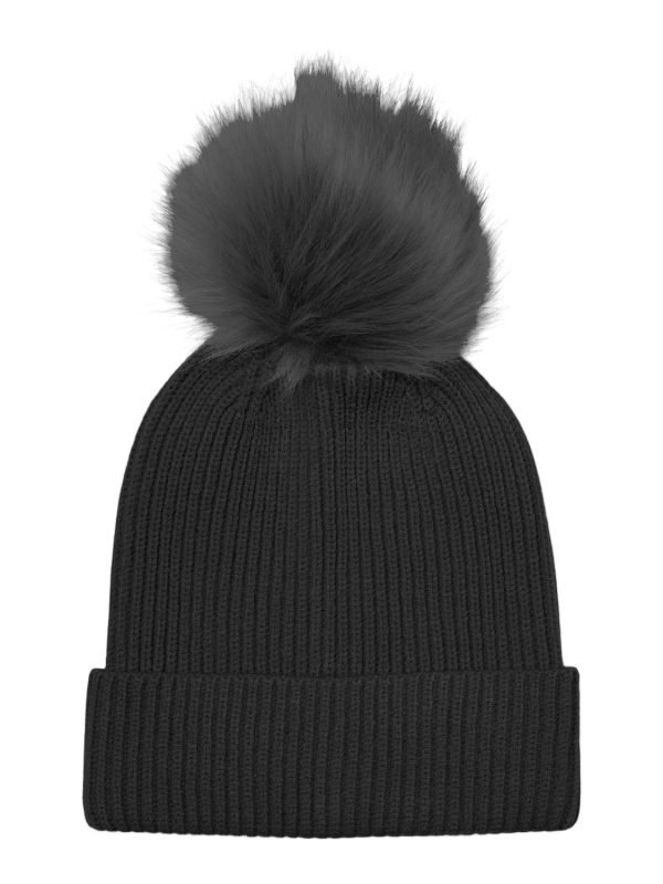 Lif PomPom Beanie Black Vero Moda - Image 2