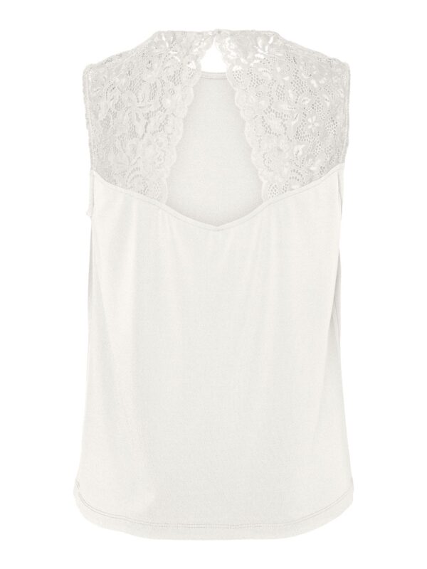 Ana Lace Back Top Sleeveless Snow White Vero Moda - Image 2