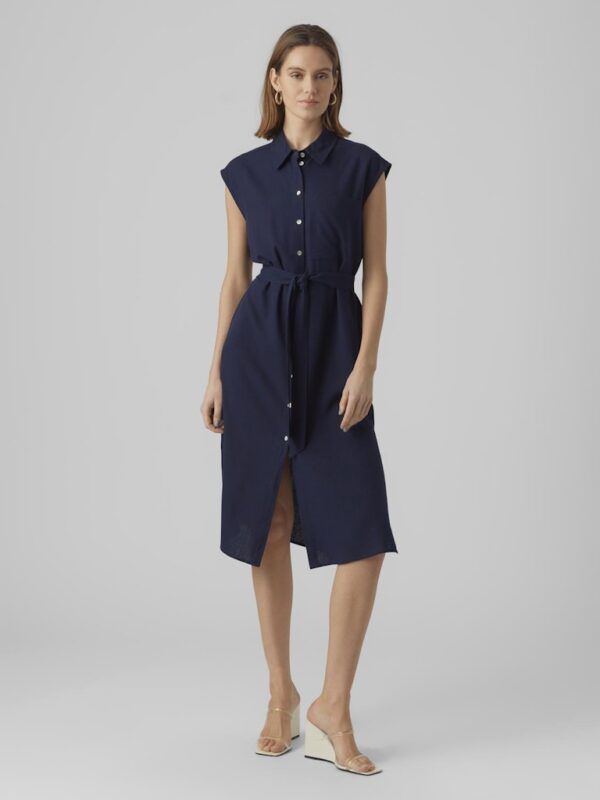 MyMilo Sleeveless Calf Shirt Dress Navy Blazer Vero Moda