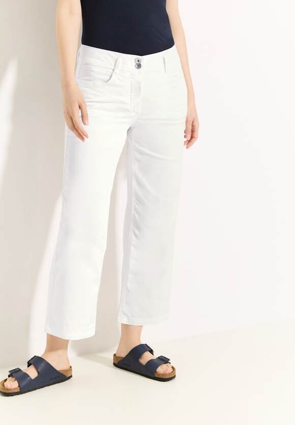 Loose Fit 7/8th Pants Vanilla White Cecil