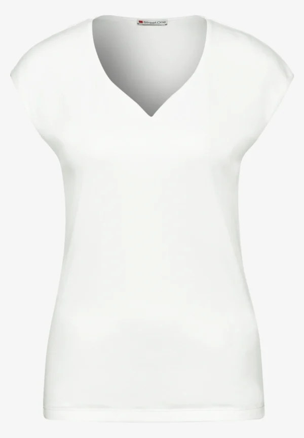 Heart Neck Top Off White Street One - Image 3