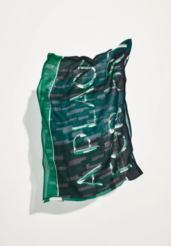 Print Loop Scarf Malachite Green Cecil - Image 2