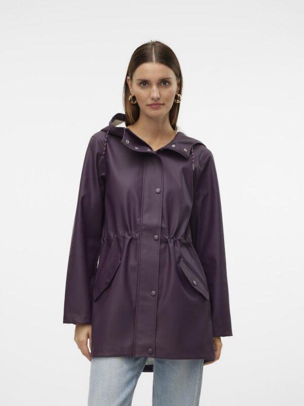 VM Malou Coated RainJacket Plum Perfect Vero Moda