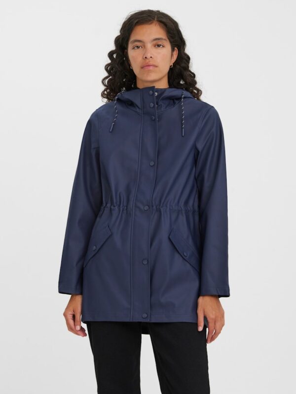 VM Malou Coated RainJacket Navy Blazer Vero Moda