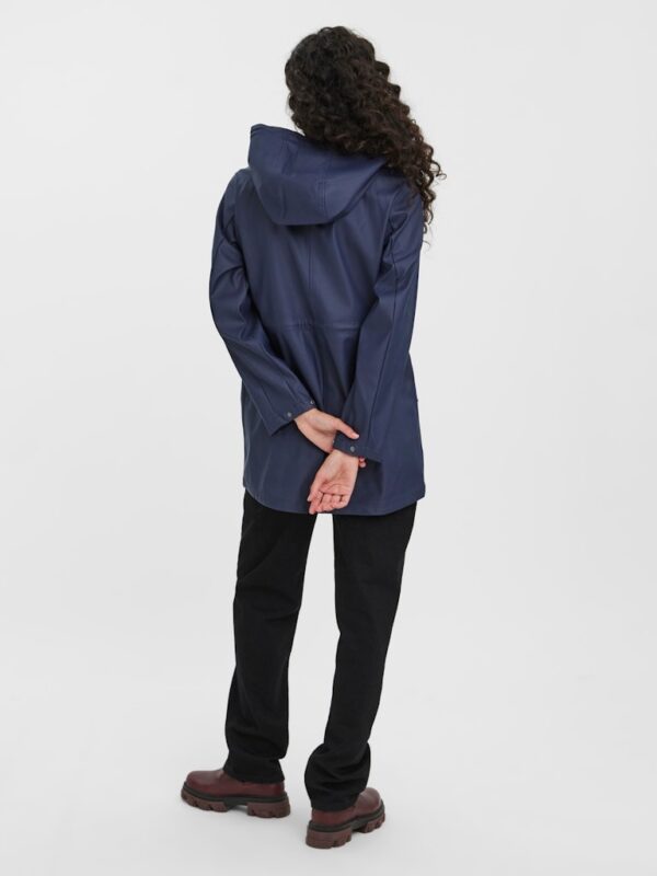 VM Malou Coated RainJacket Navy Blazer Vero Moda - Image 2