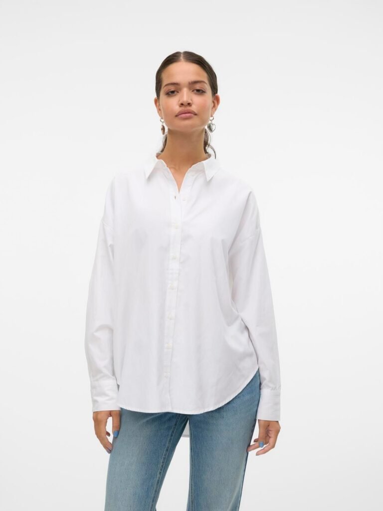 VM Fanni LS Shirt Bright White Vero Moda