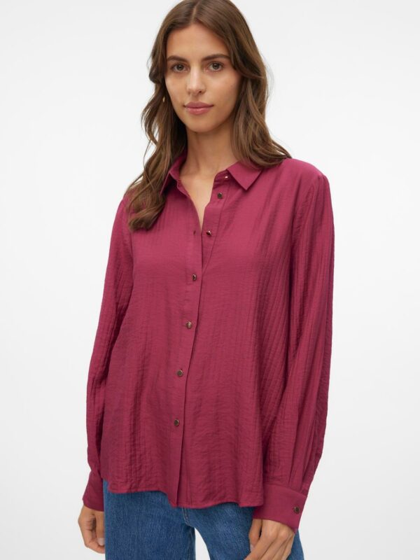 VM Omila Long Sleeve Shirt Red Plum