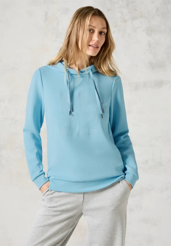 Sweatshirt with Hoody Turquoise Cecil