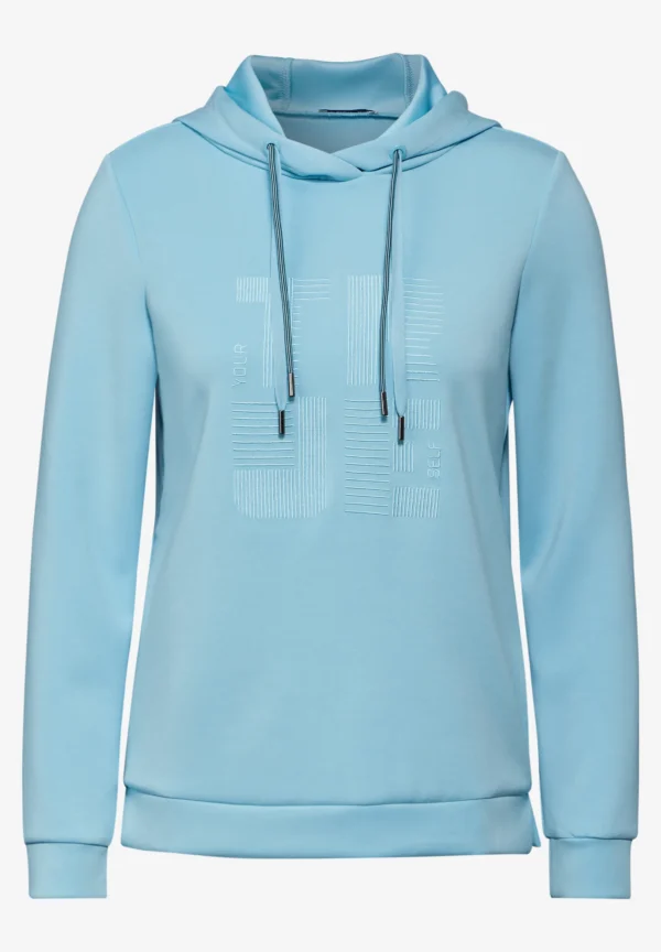 Sweatshirt with Hoody Turquoise Cecil - Image 3