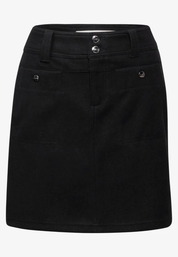 Maja Fake Wool Skirt Black Street One - Image 3