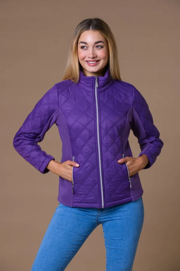 Fleece & Double Diamond Top Purple Paco