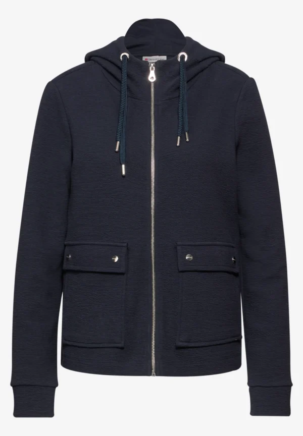 Structured Hooded Jacket Night Sky Blue Street One - Image 3