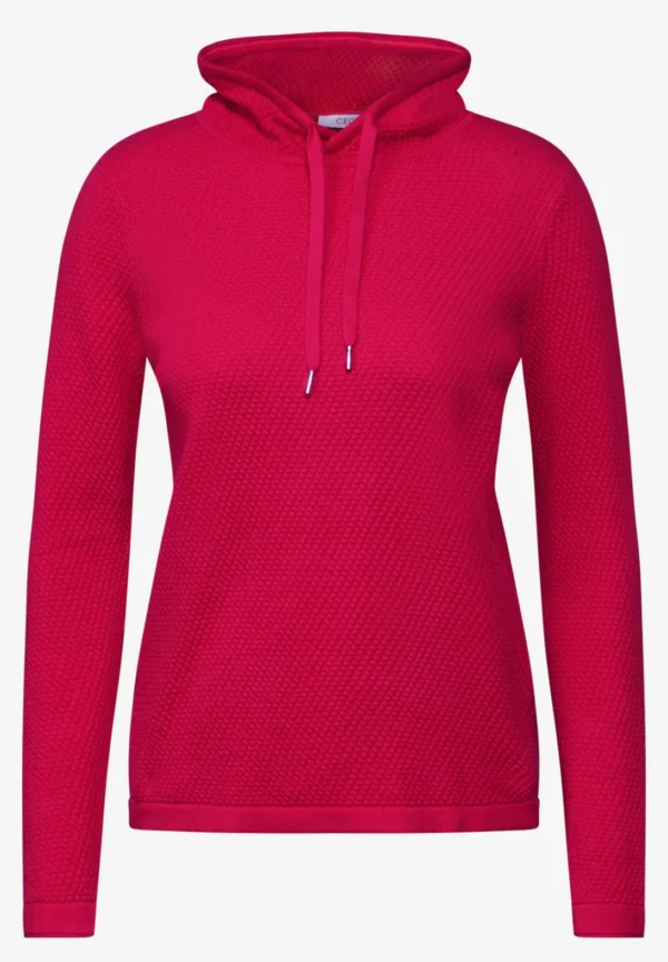 Sweater with Collar Neckline Granita Red Cecil - Image 3