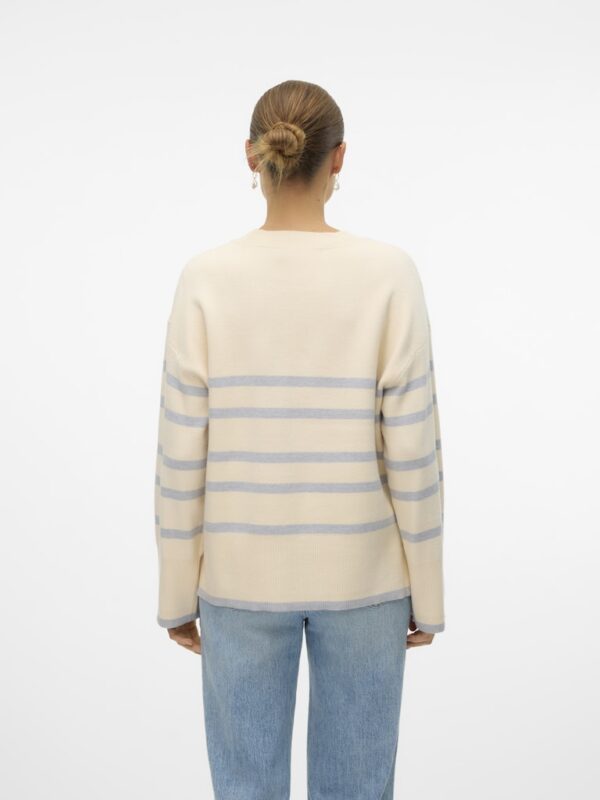 VMSaba LS O-Neck Stripe Pullover LGM Birch Vero Moda - Image 2