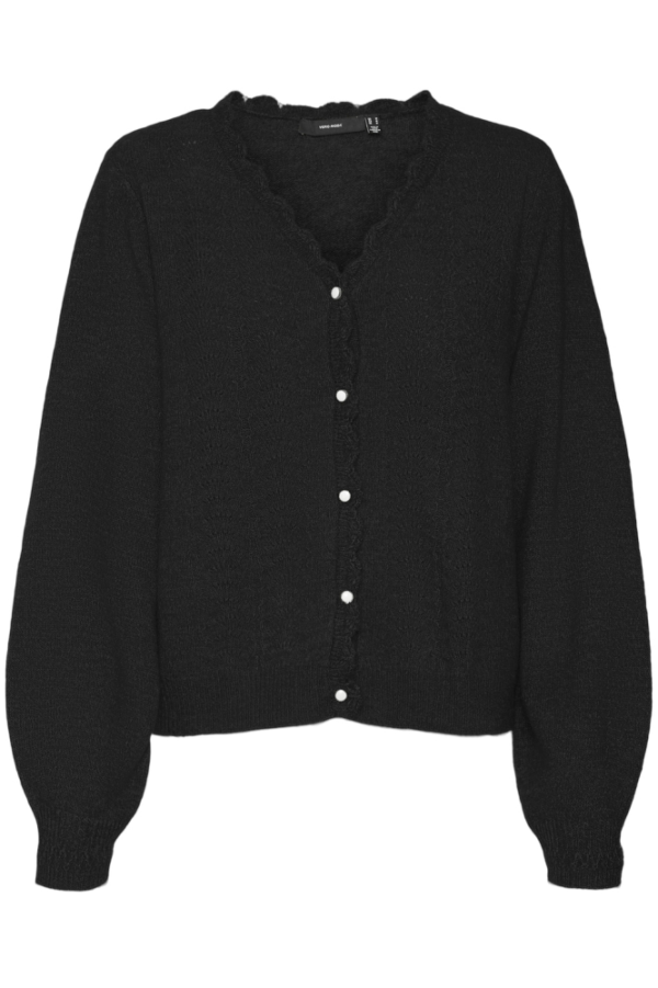 VMEleanor L/S V-Neck Cardigan Black Vero Moda