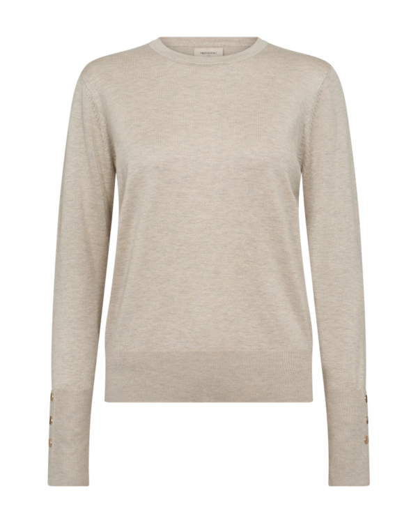 FQKatie Round Neck Pullover Moonbeam Melange Freequent