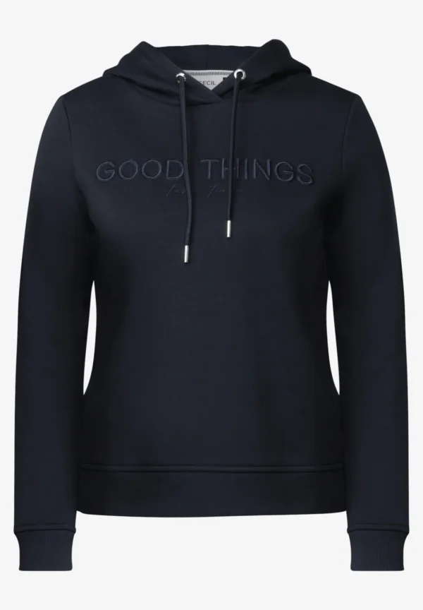 Good Things Sweatshirt with Hoody Universal Blue Cecil - Image 4