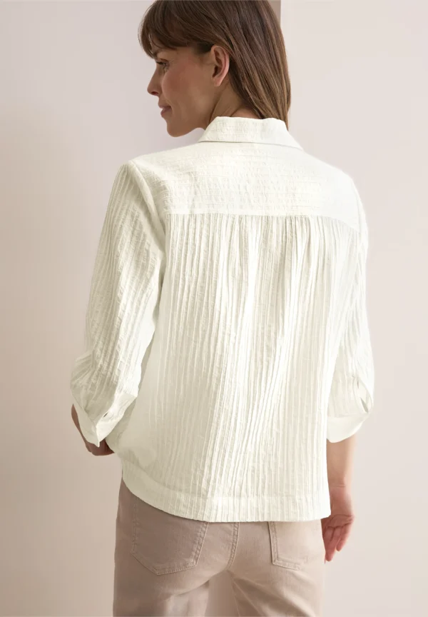 Structured Short Blouse Vanilla White Cecil - Image 2