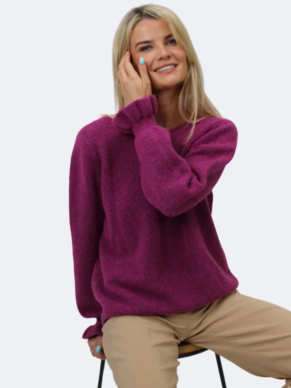 Bliss Bow Knit Jumper Pink Kate & Pippa