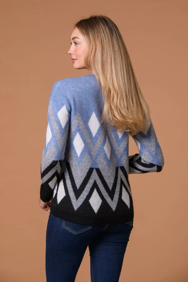 Sequin Fairisle Sweater Blue Paco - Image 2