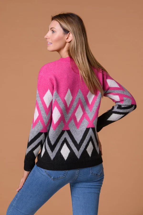 Sequin Fairisle Sweater Pink Paco - Image 2