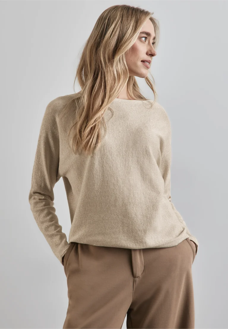 Dolman Sweater with Lurex Lucid White Street One