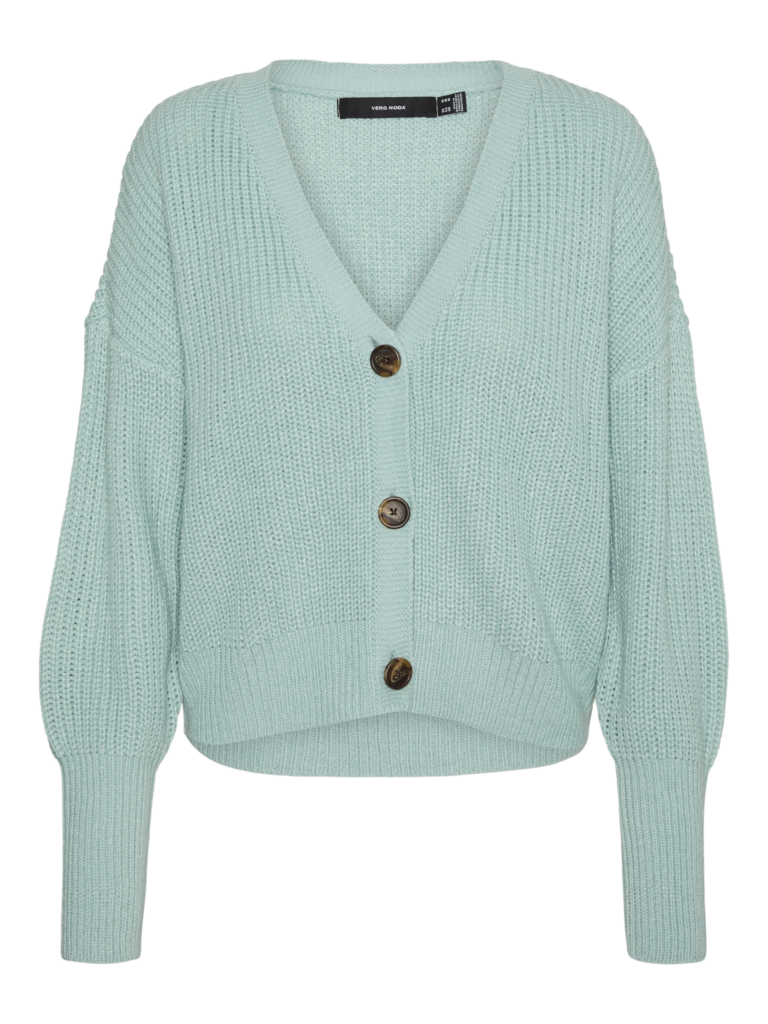 VMLea Ls V-Neck Cardigan Gray Mist Vero Moda