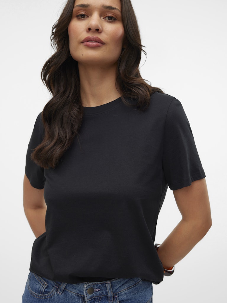 VMPaulina Short Sleeve T-Shirt Black Vero Moda