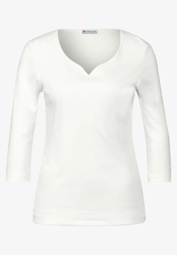 Heart Neck Ada 3/4 Sleeve Off White Street One - Image 3