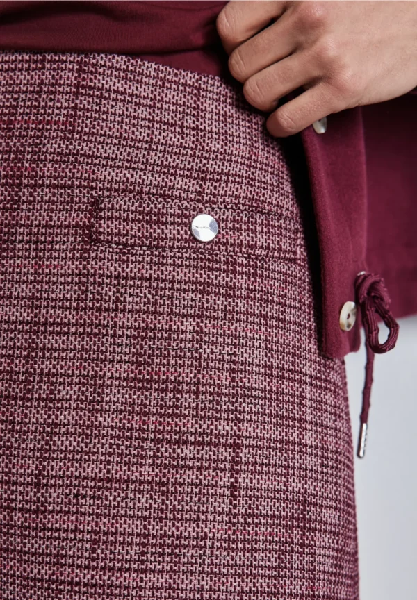 Maja Boucle Skirt Mulberry Red Street One - Image 3