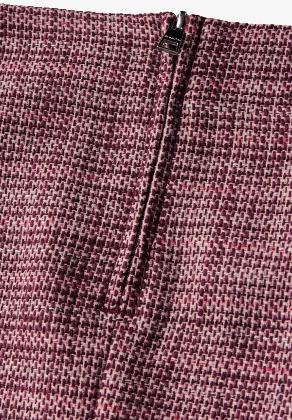 Maja Boucle Skirt Mulberry Red Street One - Image 4