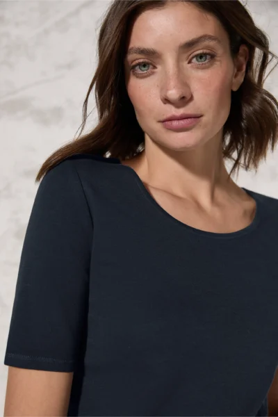 Lena Cotton T-shirt Universal Blue Cecil