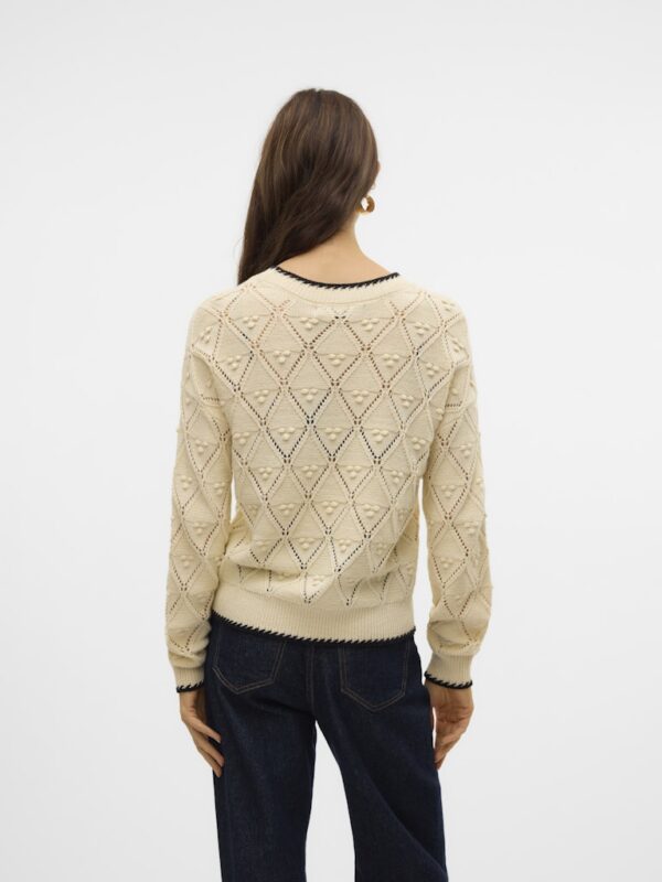 VMJulian Long Sleeve Pullover Birch with Black Vero Moda - Image 2