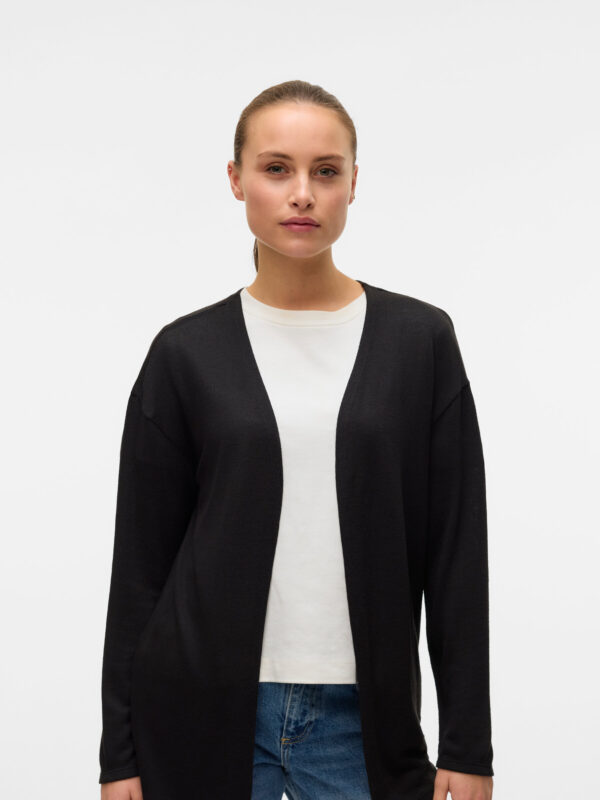 VMBrianna Long Sleeve Open Cardigan Black Vero Moda