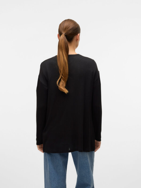 VMBrianna Long Sleeve Open Cardigan Black Vero Moda - Image 3