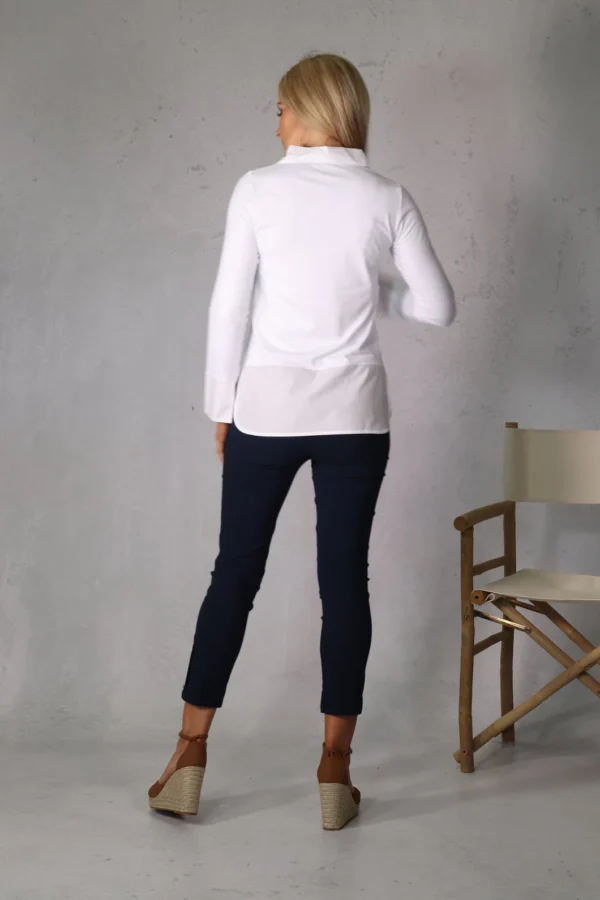 Peggy Layering Shirt Long Sleeve White Deck - Image 2