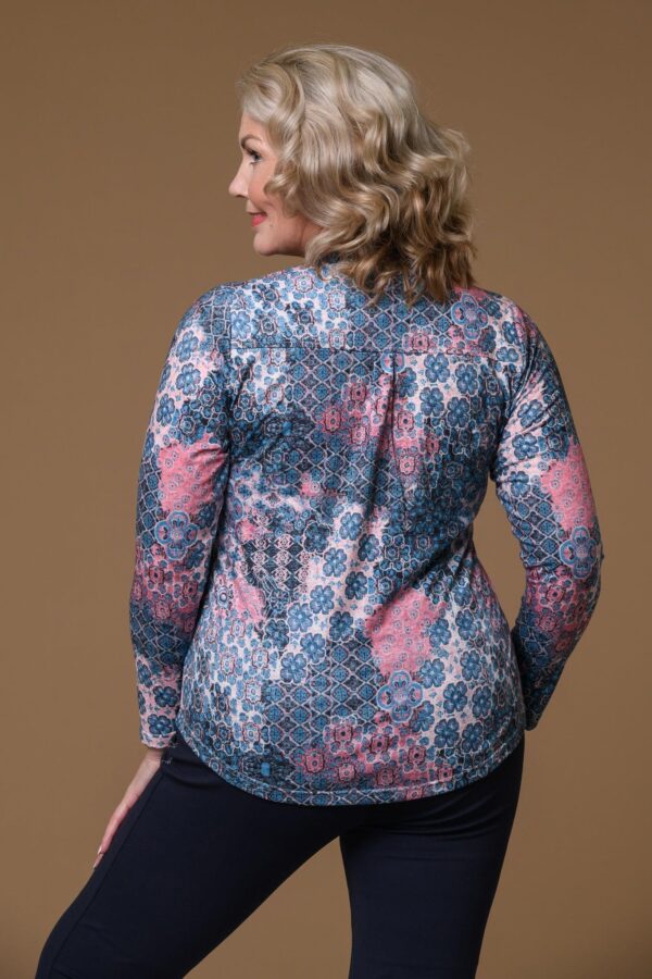 Tile Print Emily Top Blue/Pink Paco - Image 2