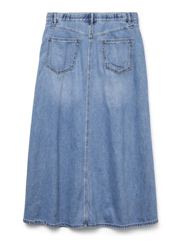 VMHilla Wide 7/8 Denim Skirt Ligh Blue Denim Vero Moda - Image 4