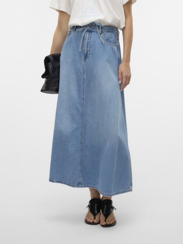 VMHilla Wide 7/8 Denim Skirt Ligh Blue Denim Vero Moda