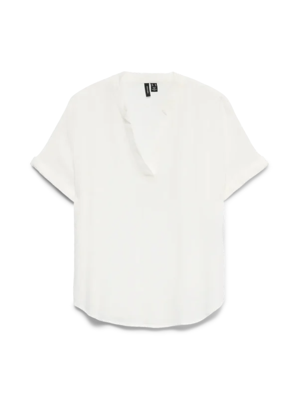 VMBeauty Shortsleeve Top V-Neck Snow White Vero Moda - Image 3