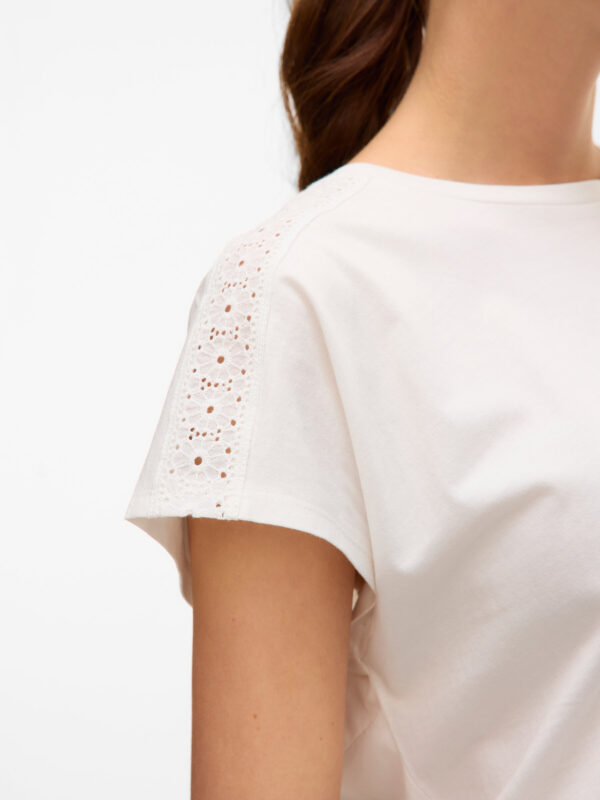 VMEmmy Lace Tape Top Snow White Vero Moda - Image 2