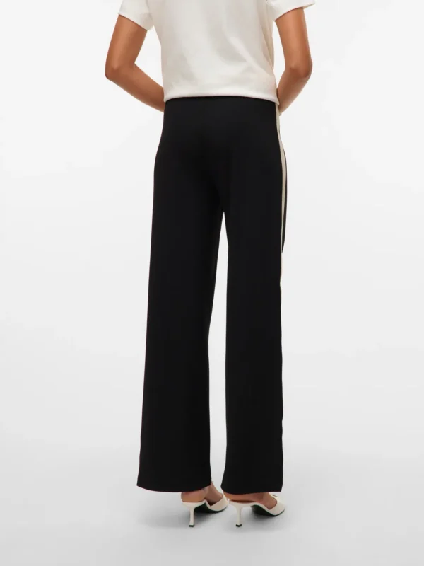 VMBerlin Wide Pant With Side Stripe 34 Black Vero Moda - Image 3