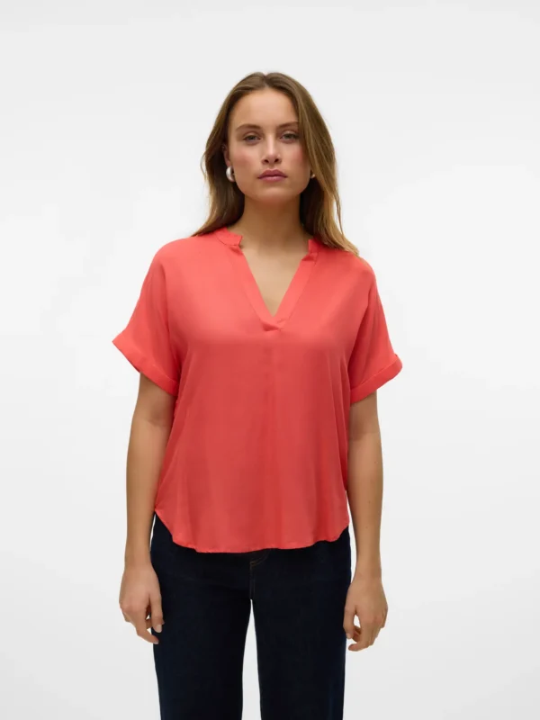 VMBeauty Shortsleeve Top V-Neck Dubarry Vero Moda - Image 2