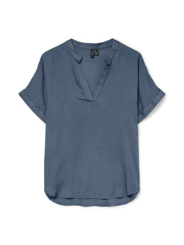 VMBeauty Shortsleeve Top V-Neck China Blue Vero Moda - Image 4